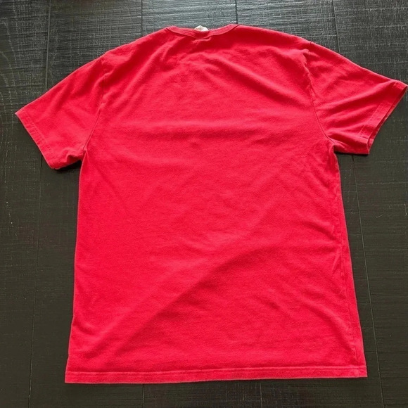 VT Champion Label - Branded Embroidered Logo M T-Shirt RED - Picture 3 of 5